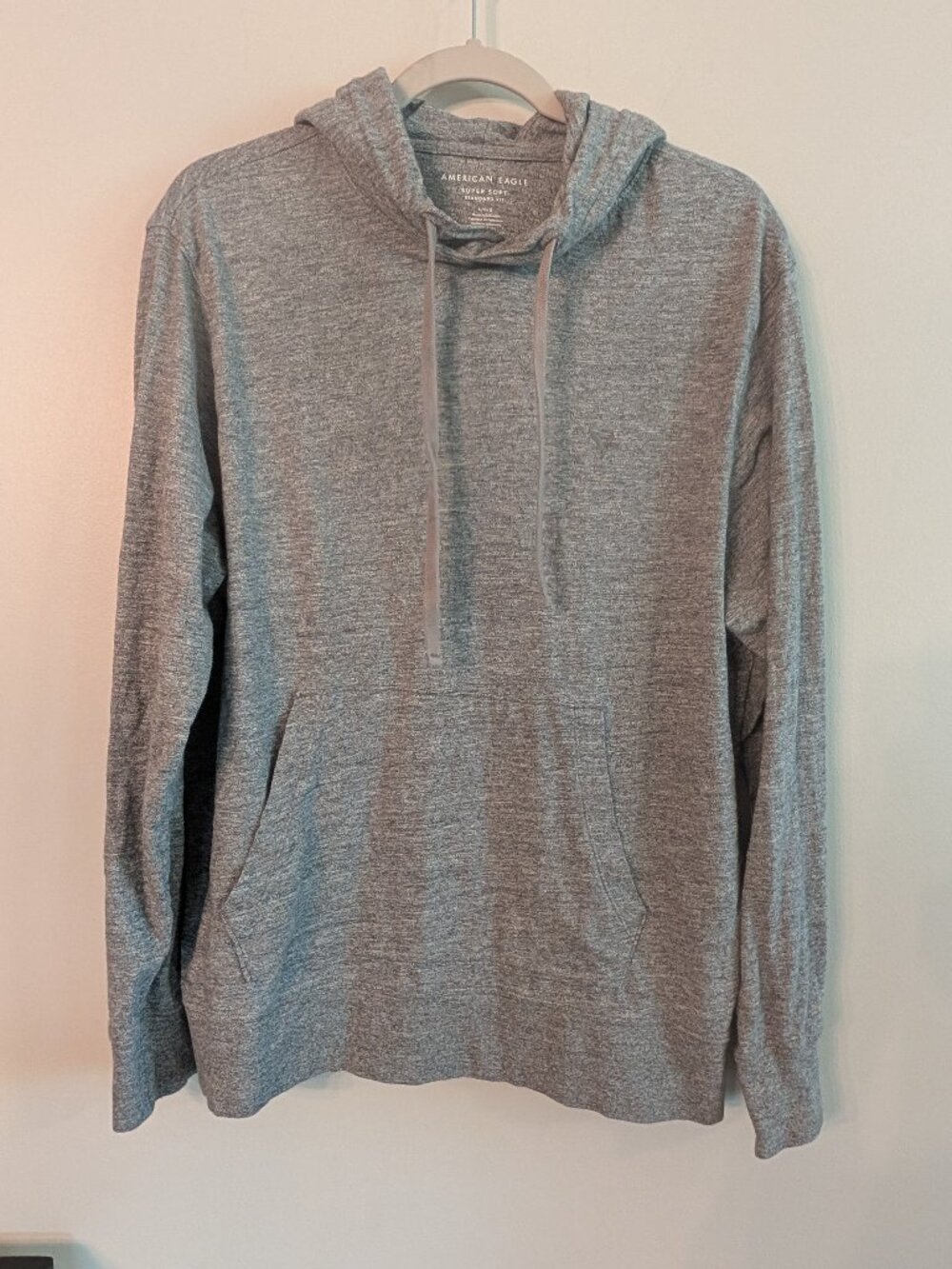 American Eagle Grey Hoodie Men's Large